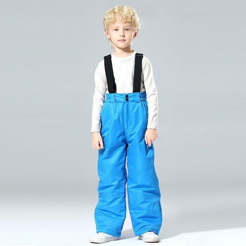 Kids Ski Pants Waterproof Windproof Thermal Insulated Snowsuit Boys Girls Outdoor Winter Sports