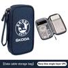 AAFO1 Oxford Cloth Car Styling Digital Data Line Box Travel Organizer Trunk Storage Bag For Skoda Fabia Kamiq Superb Scala Enyaq-iV