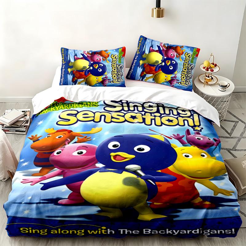 Backyardigans 3pc set Perfect for bedroom use Comfortable bedding set includes a duvet cover and two pillowcases Ideal birthday or Christmas gift