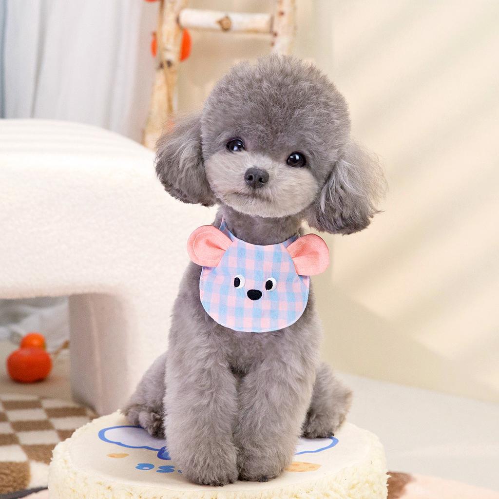 Корейский INS Милый Вышивка Клетка Ошейник для Питомца Кот Собака Бандана Бишон Фризе Тойтерьер Маленькая Собака Товары для Животных Аксессуары для Одежды Щенка