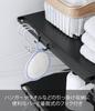 Yamazaki Extendable Tension Rod x x Tower Simple Just Place on a Tension 5323 Shelf, Large, Black, Approx. W46.5-90 D35.5 H3cm, Series, Shelf, Rod,