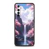 Розовый закат в горах Чехол для Realme C67 C63 C55 C53 C35 C25 C21 GT 2 3 5 6 10 11 12 13 Pro Plus 5G Мягкий ТПУ Чехол для телефона Fundas