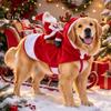 Small Medium Large Dog Apparel Santa Riding Costume, Christmas Rider Pet Outfit, Hooded Funny Photo Props Holiday Cosplay Costume for Dogs, Xmas Party