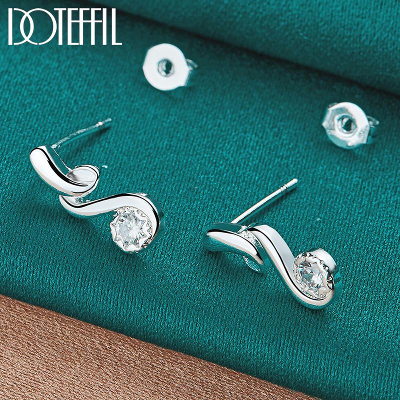 Серьги из стерлингового серебра 925 пробы с цирконием класса ААА, модные свадебные украшения для вечеринки в подарок