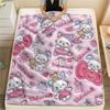 1 шт. Фланелевое одеяло Sanrio с розовым принтом, Высококачественное, Для всех сезонов, Декор для дома, Тепло и комфорт, Идеально подходит для рождественских подарков