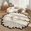 Irregular Bedside Plush Floor Mat French Retro Rugs for Bedroom Large Area Living Room Decoration Carpet Flower Shaped Study Rug