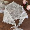 Triangle Short Skirt Half Skirt Butt Curtain Skirt Lace Trim Small Apron Soft Lace Stacked Fashion Spring Headscarf Accessories
