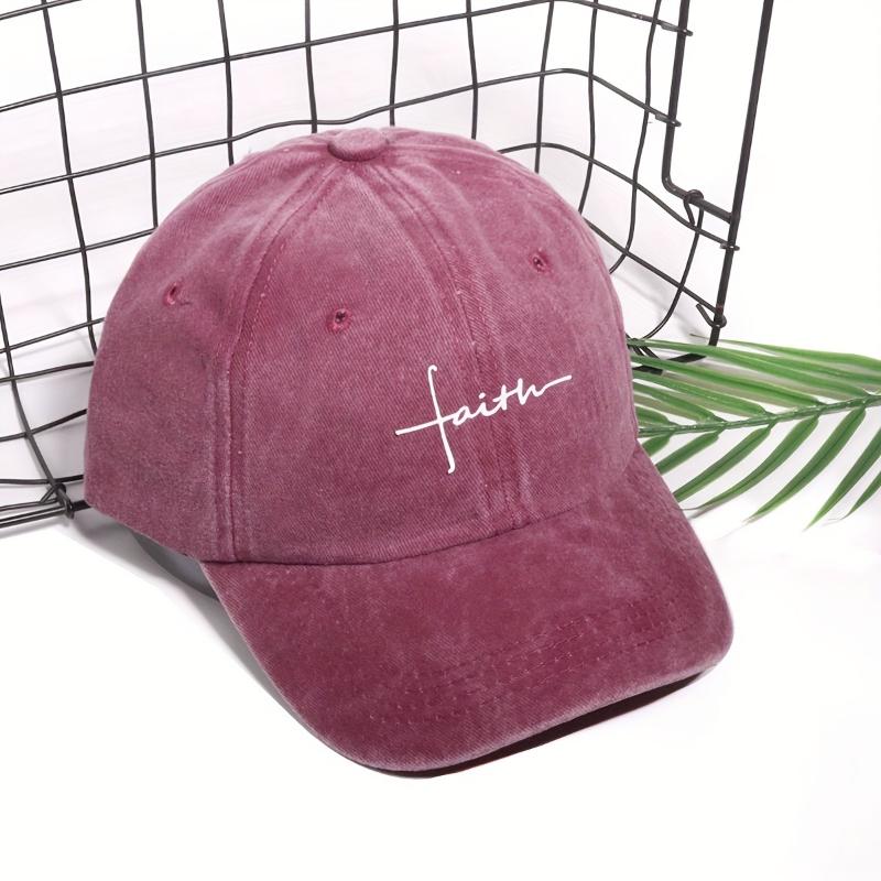 Бейсболки Faith с принтом в стиле ретро, уличные, фэн-шуй, выстиранные и состаренные, для мужчин и женщин идеально подходят для повседневного использования на открытом воздухе.