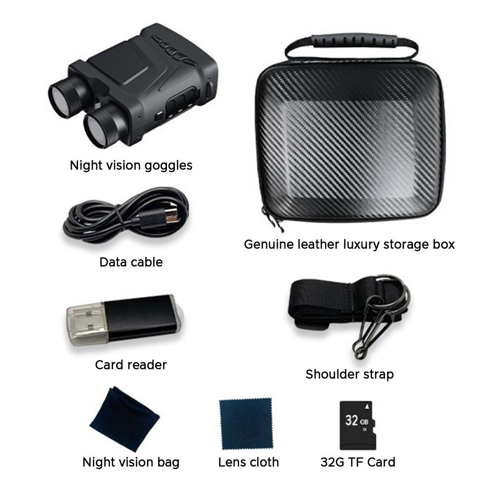 Цифровой бинокль ночного видения полностью черный полноцветный 4K полностью черный 800-метровый большой инфракрасный экран