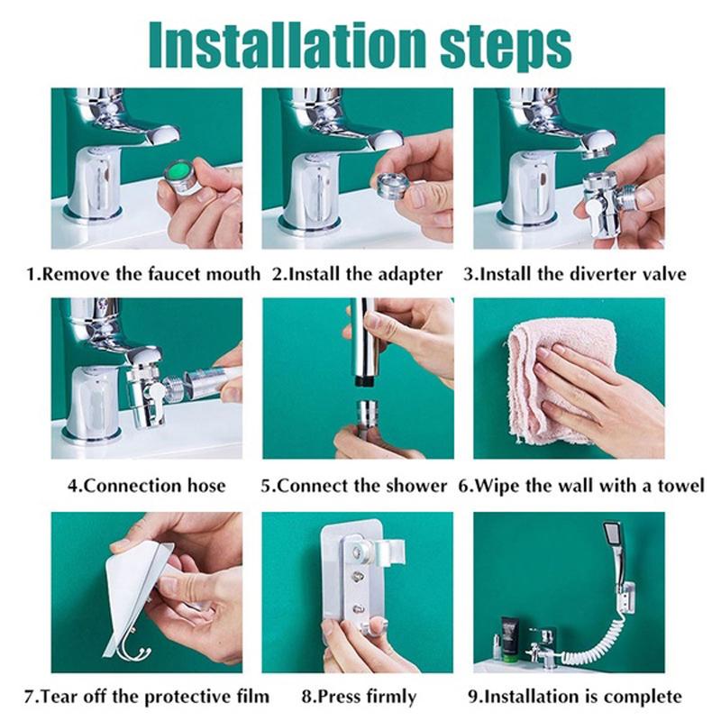 ABS медный ручной смеситель для душа, насадка для ванной комнаты, быстроразъемный шланг, набор опрыскивателей