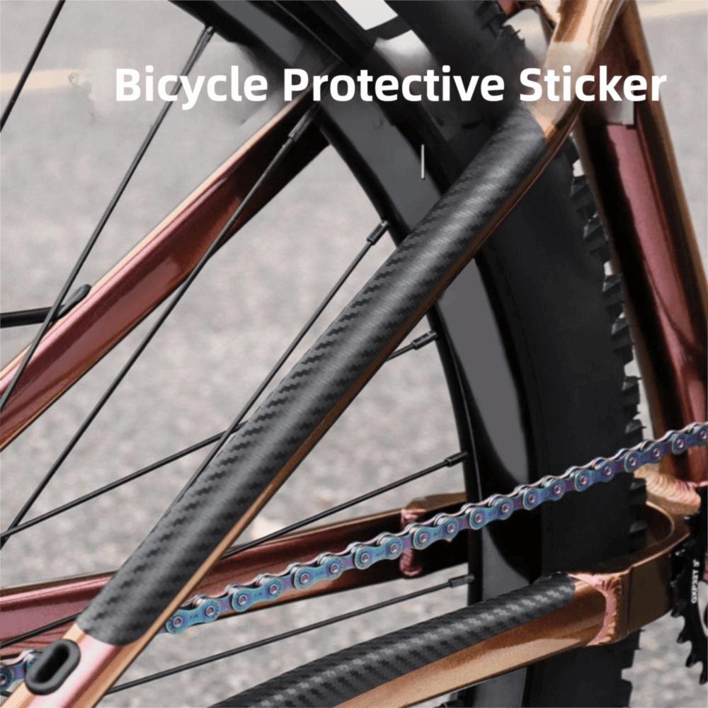 Carbon Fiber Look Bicycle Frame Sticker Water Resistant Frame Guard Patch  Road Bikes