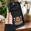 Phone Case: 2D flat design, fits iPhone 18, 17, 16, 15, 14, 13 Pro cases, capybara in a hot spring, perfect Christmas and Halloween holiday gift