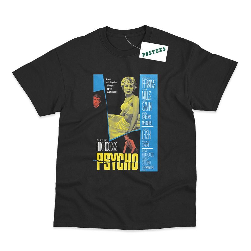 Retro Movie Poster Inspired by Psycho Direct To Garment Printed T-Shirt