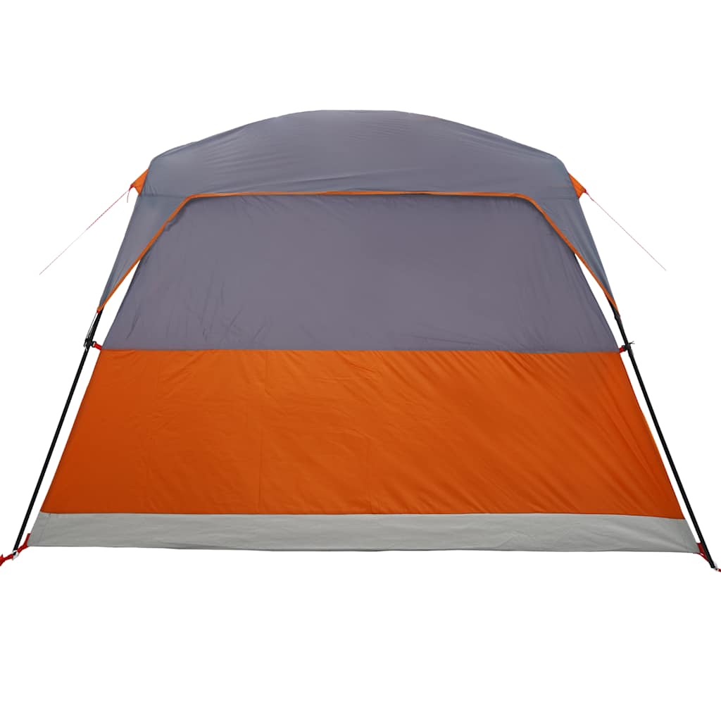 4 Person Camping Tent Orange Waterproof