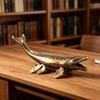 1 шт. Латунная большая статуэтка-декор в виде пасти акулы, фигурка морского существа, креативное декоративное ремесло, для рабочего стола, подарок на Хэллоуин, Рождество
