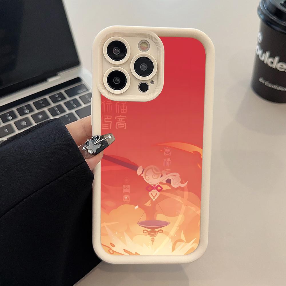 Game GI Yanfei Thicken TPU Mobile Phone Case for iPhone 17 16 15 14 13 12 11 Air Pro Max Plus Colorful Cover