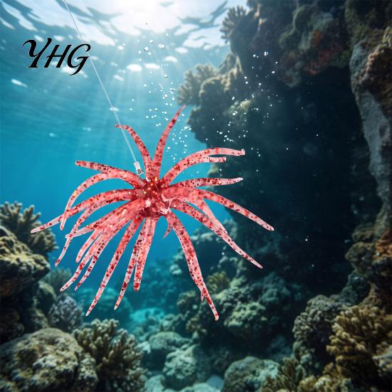 Bionic Fishing Lure 2Pcs Sea Urchin Lure, 11cm/10g Floating Topwater Artificial Soft Bait Bait, Fuzzy for Freshwater Saltwater Lightweight