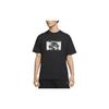 Letter Logo Print Crew Neck Short Sleeve T-Shirt Men Tops Black DR5758-010