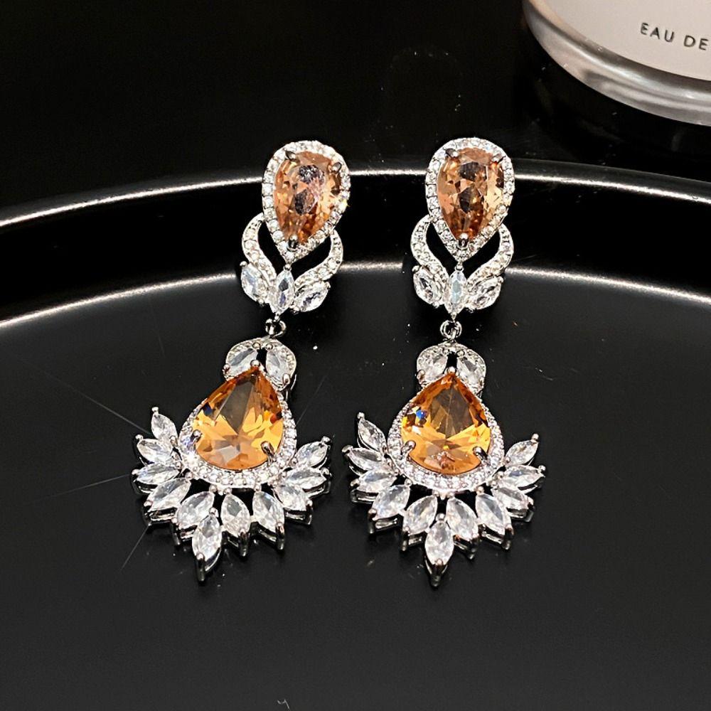 Silver Needle Women's Dangle Earrings Aesthetic Design Stud Earrings Party Jewelry