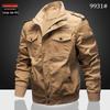 Men's Autumn/Winter Military-Style Cotton Jacket with Velvet, Plus Size Fashionable Workwear Coat