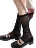 White Thin Versatile Fungus Edge Stepping Socks Cover Miu Thin Seersucker Half-Palm Socks Jk Sunscreen Leg Cover