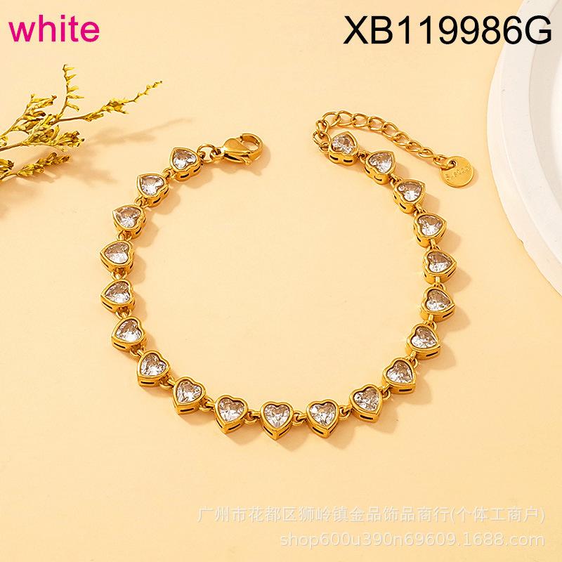 Любовь к циркону Нержавеющая сталь Простой Популярный Браслет Легкая Роскошь Позолоченные Украшения