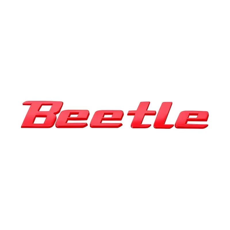 VW 1PCS Metal Beetle Car Letter Logo Sticker Tail Bumper Badge Auto Rear Trunk Emblem Styling Accessories For Volkswagen VW Beetle PT8