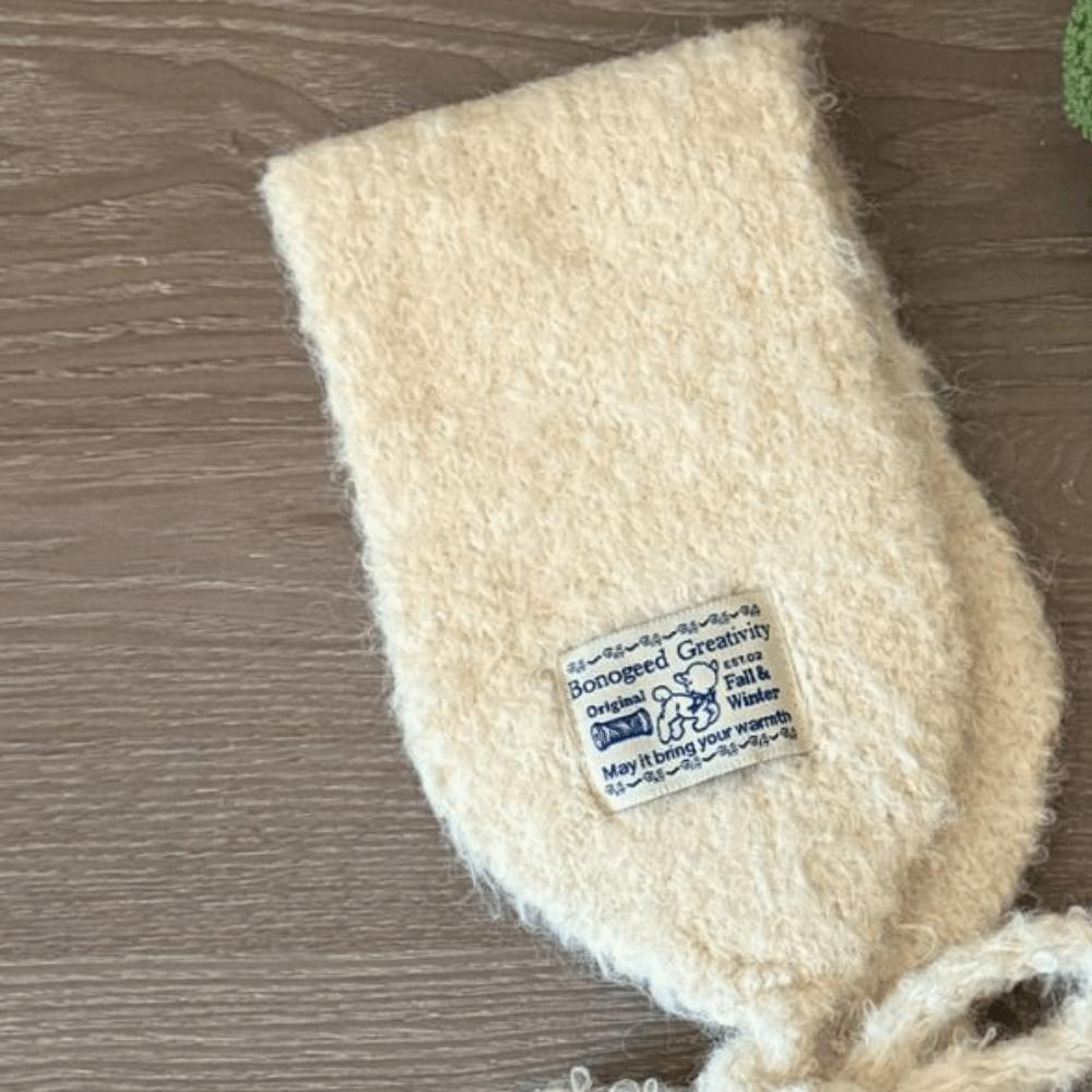 Solid Color Wool Strappy Earmuffs Thicken Warm Earlaps Fashion Knitted Ear Covers  Winter Headband