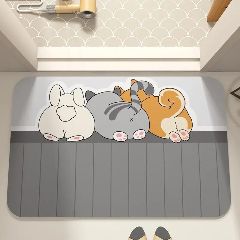 Cute Cartoon Dog Pattern Doormat Home Decor Rugbedroom Living Room Entrance Rugs Kitchen Front Door Nonslip Area Foot Mats