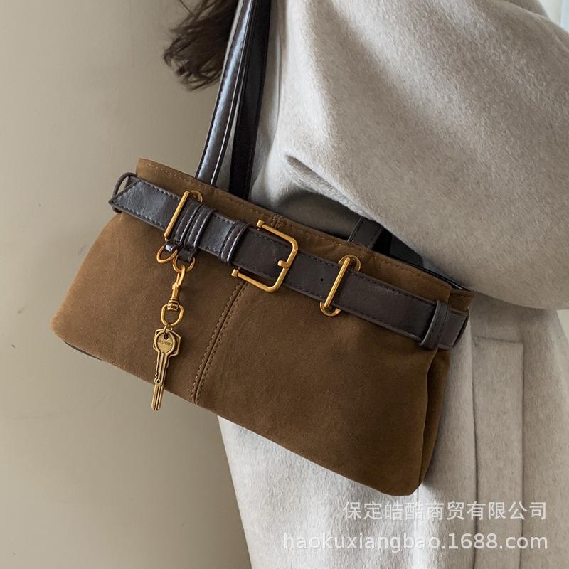 Ретро портативная сумка для поездок на работу женская осень-зима 2025 новая модная корейская сумка подмышку универсальная сумка большой вместимости