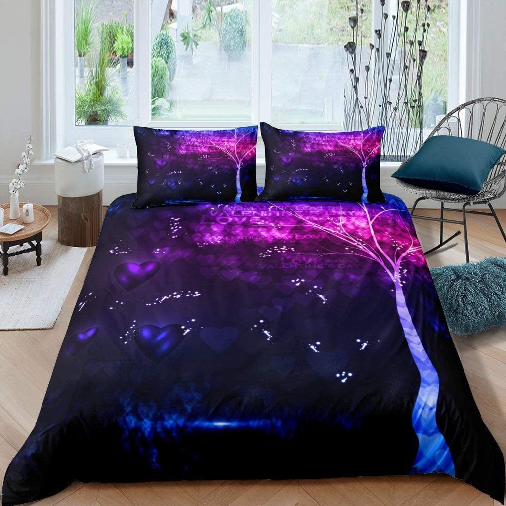 Tree Of Life Bedding Set Fashion 3D Digital Printing 2-3 Piece Set (No Core) Suitable for Bedroom Duvet Cover Set Halloween Gift