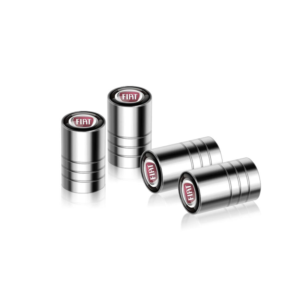 Car Styling 4Pcs Auto Tire Carbon Fiber Metal Valve Cap Badge Accessories For Fiat ABARTH 500 Fiorino 595 124 Ducato Cross Palio