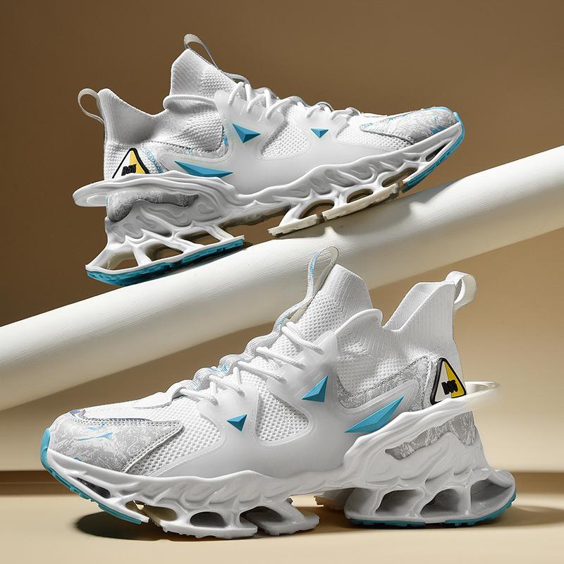 Chunky Sneaker Plus Size 45 46 Men Blade Sole Running Shoes Fashion Casual Mesh Breathable Height Increased Platform Sport Shoes