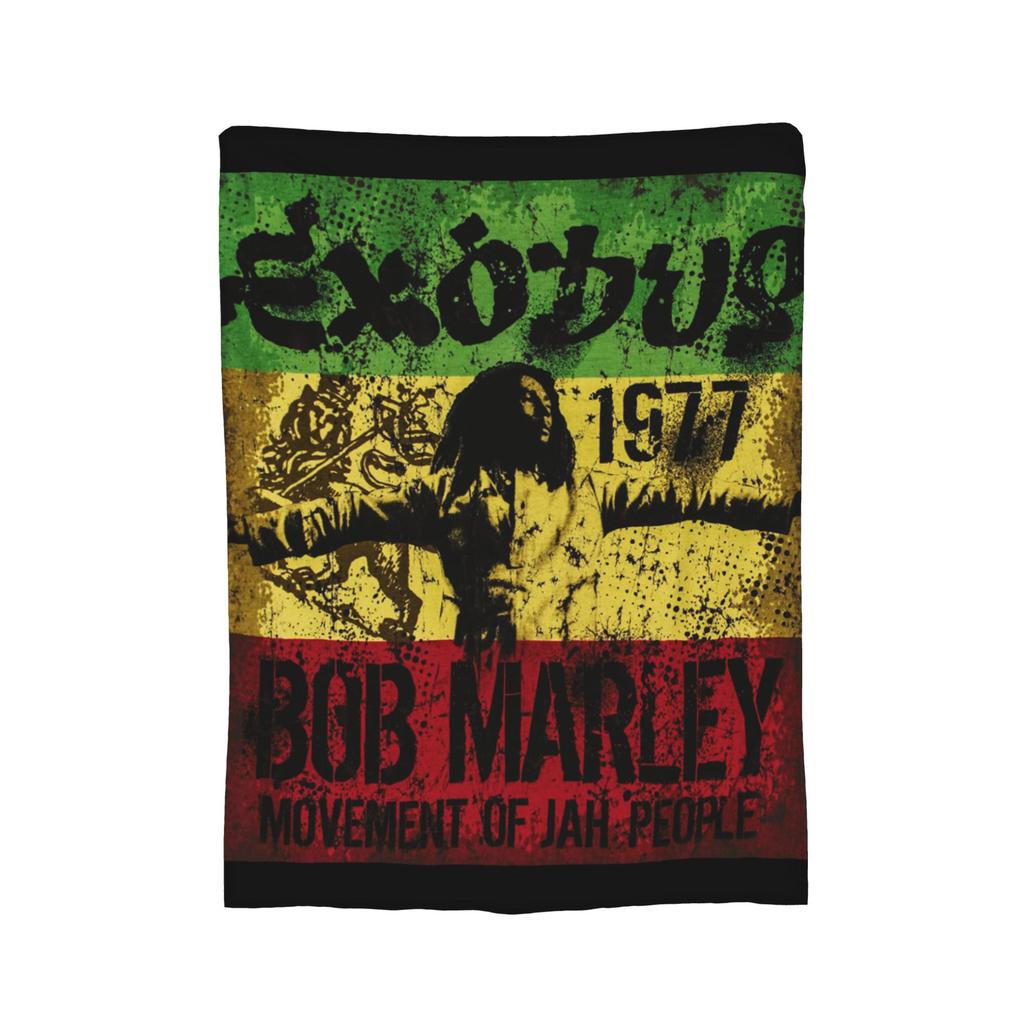 Bob Marley Reggae Ajax Fleece Blanket Rasta Music Creative Throw Blankets for Sofa Bedding Lounge Rug Piece,
