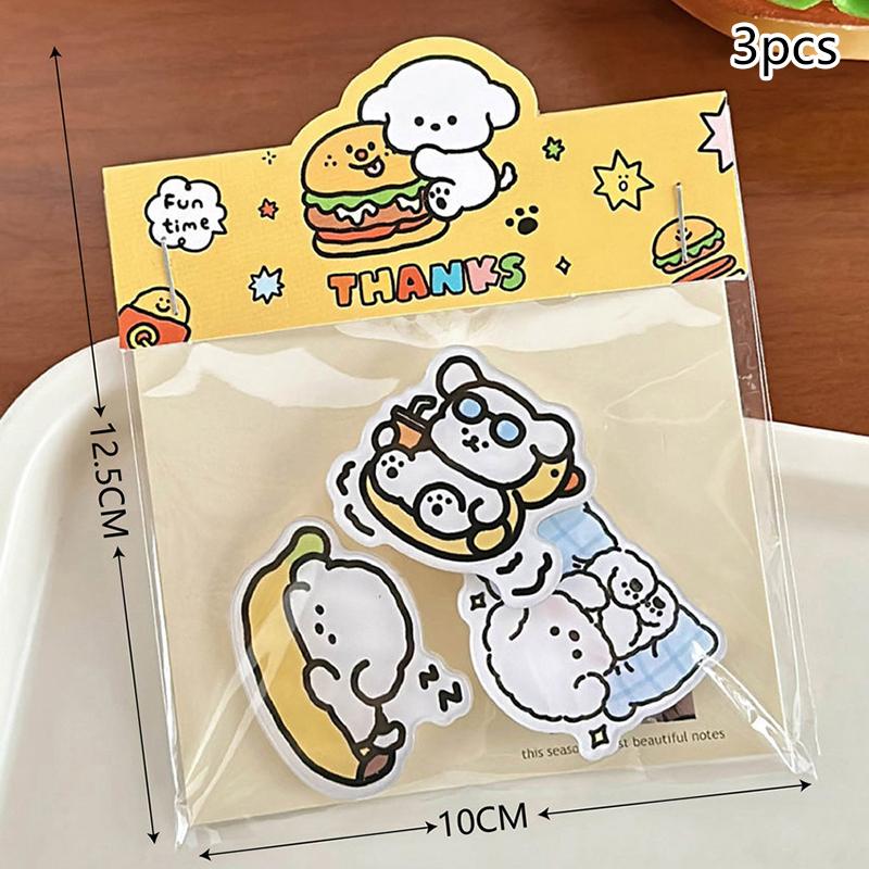 3 шт. Милая простая универсальная акриловая брошь, высококачественная брошь в виде щенка, мультяшный брелок для сумки, украшения, одежда, аксессуары, подарки