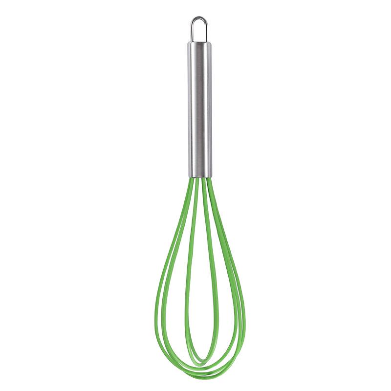 Silicone Handle Stainless Steel Egg Beater & Whisk Baking Tool