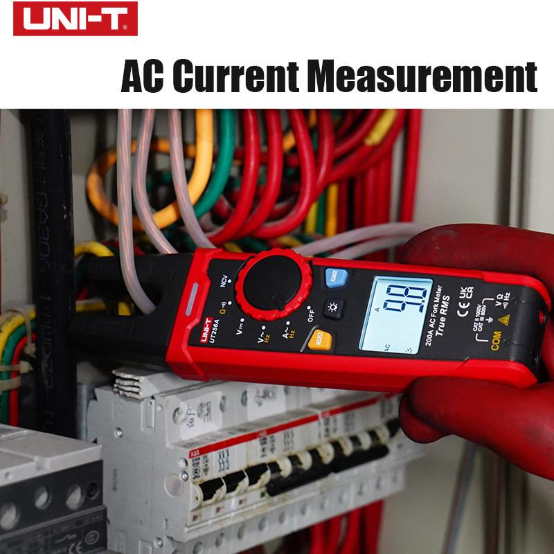 UNI-T Digital Clamp Meter UT256A True RMS Fork Meter AC Current Pliers Ammeter Voltmeter Capacitor Frequency Tester
