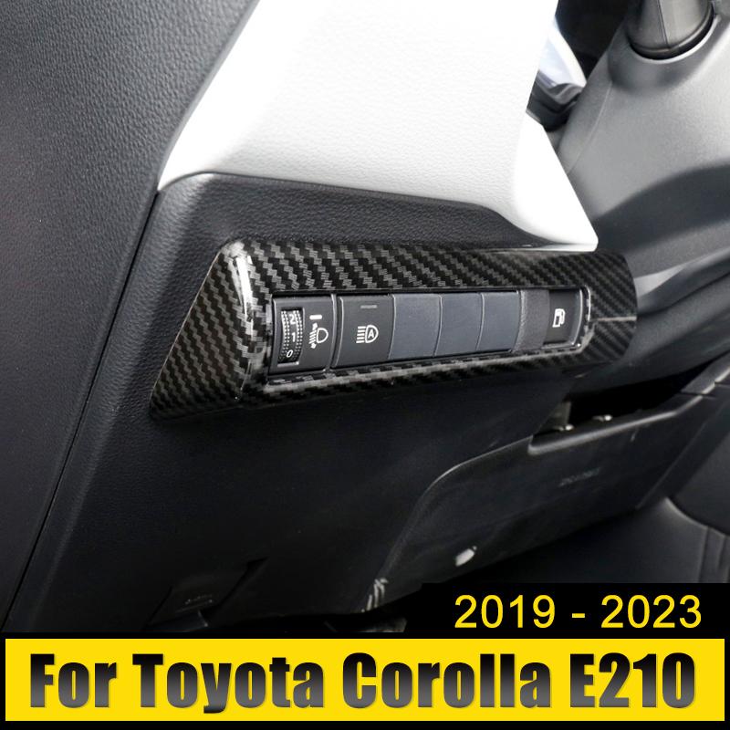Для Toyota Corolla E210 2022 2023 гибридный ABS автомобильный переключатель фар с блестками регулировка фар декоративная крышка