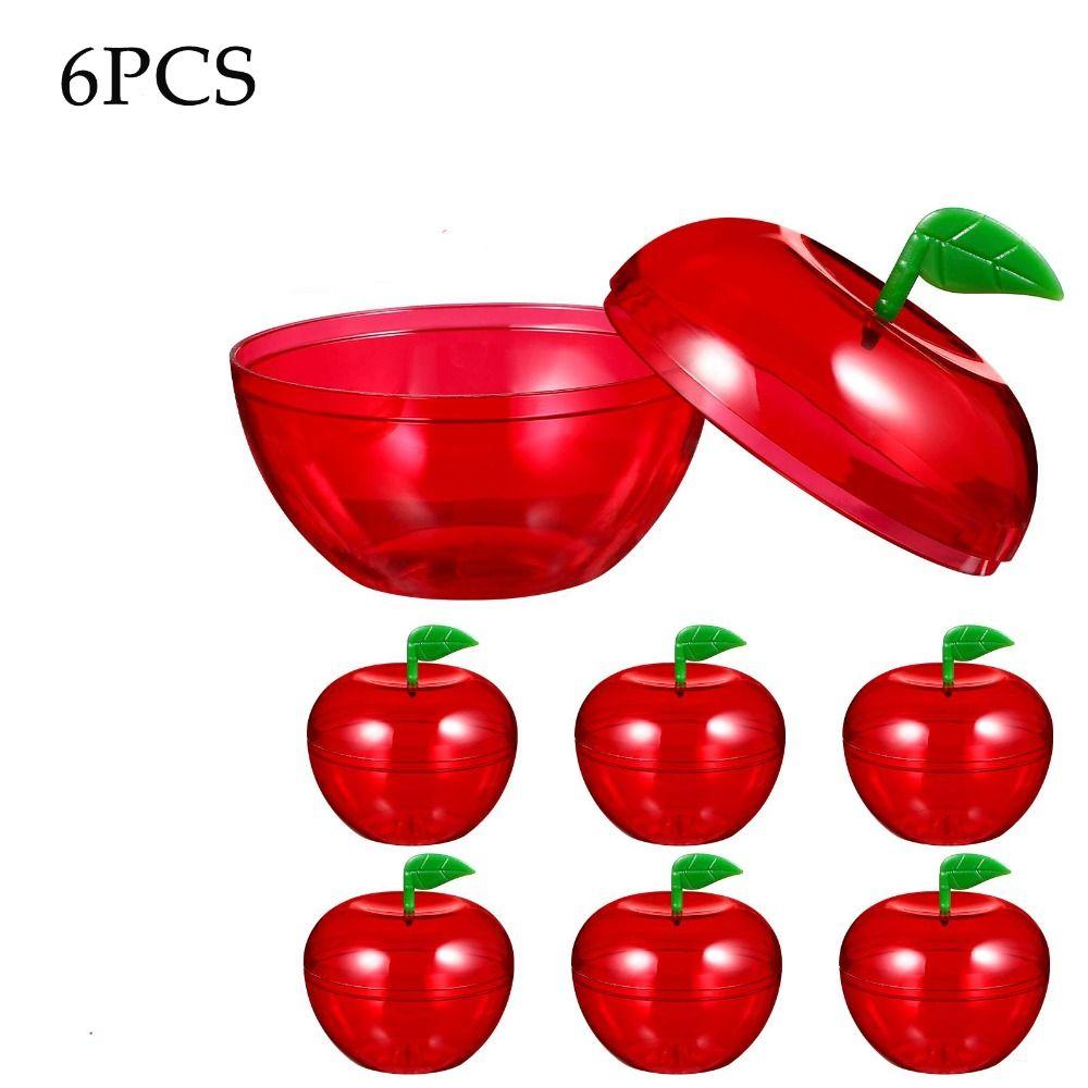 6 Pcs Red Chocolate Candy Box Small Plastic -shape Boxes Holiday Candy Boxes Christmas Decoration