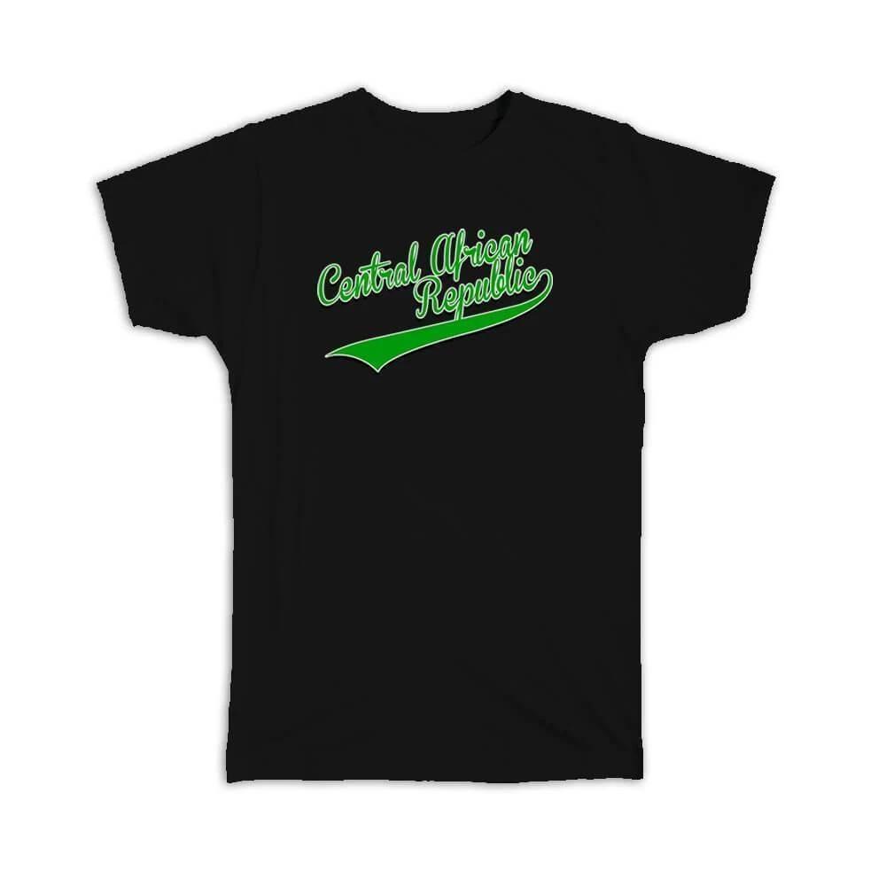 Gift T-Shirt : Central African Republic Flag College Script Country