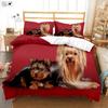 Милая собака животное 3D печатный пододеяльник наволочка комплект постельного белья из 3 предметов 100% полиэстер мягкий и удобный пуховый пододеяльник