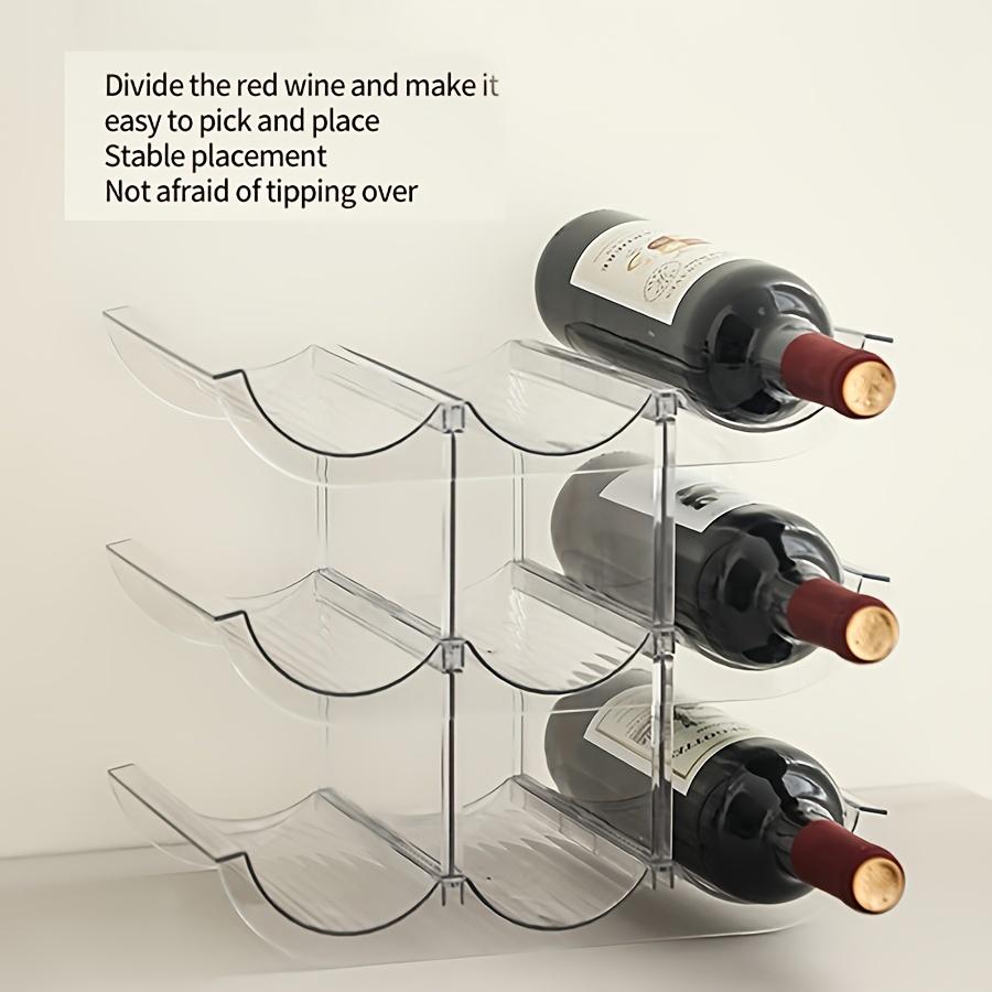 2/3-уровневая штабелируемая стойка для хранения бутылок с водой и вина в холодильнике, кухонный органайзер для хранения шампанского и бутылок с водой