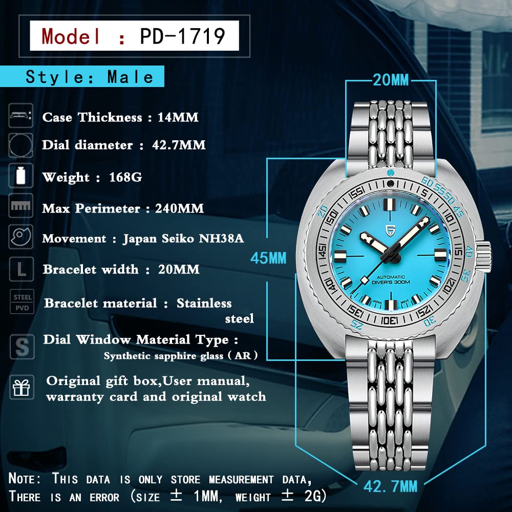 Pagani Design Сделано в SEIKO Prospex NH35 Автоматические Керамика Нержавеющая сталь Сапфировое Стекло Классические Мужские Часы PAGANI DESIGN, Япония, Механизм, Дайверские