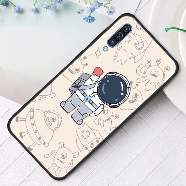 Чехол для телефона Samsung Galaxy A50 A70 A10 A20e A30 A40 A20s A10s A10e A80 A90 A60 A30s, милый чехол с изображением космонавта