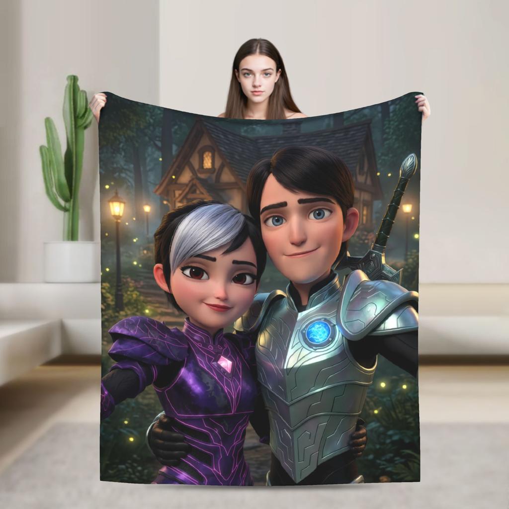 Trollhunters Tales Of Arcadia Blanket Warm Soft Novelty Plush Throw Blanket For Couch Chair Sofa Bed Travel Bedspread Bed Cover