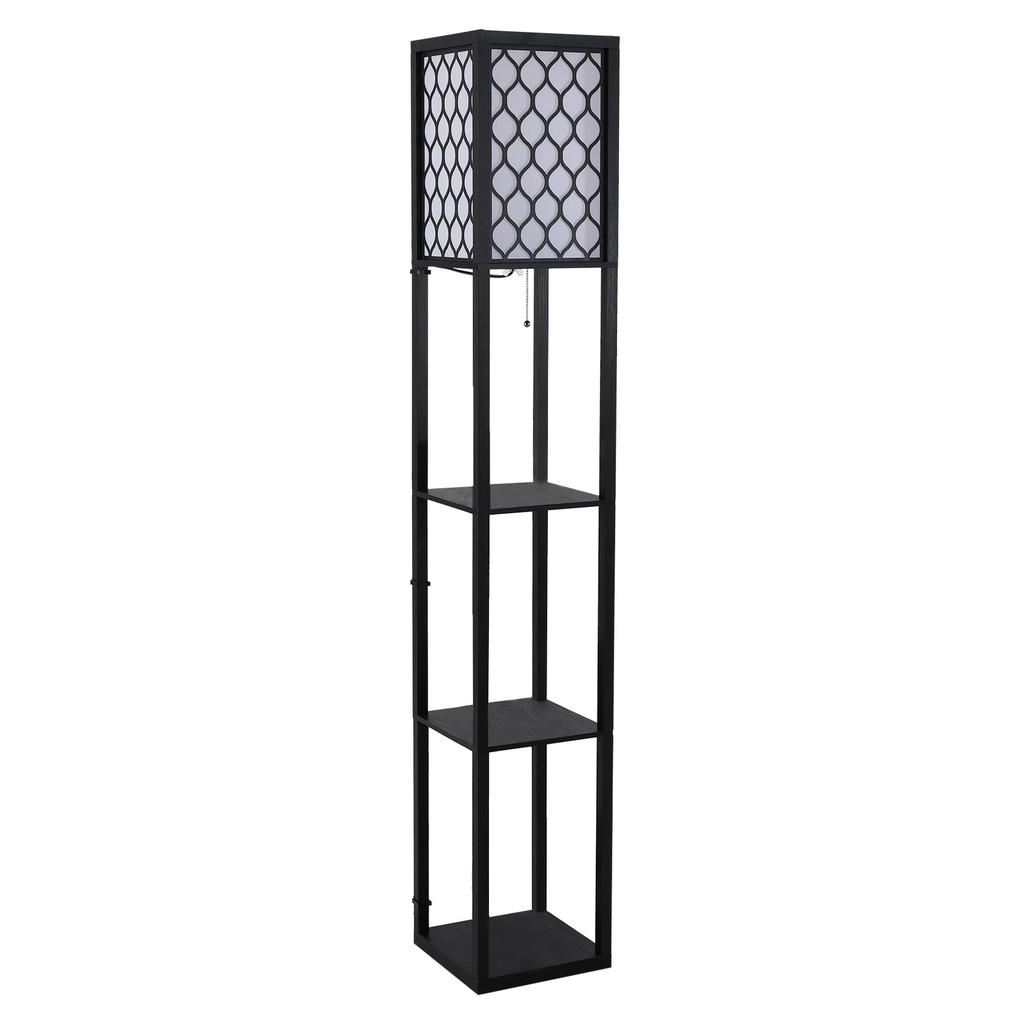 Floor Lamp Living Room with Shelf, Standing Lamp with E27 Socket for Living Room Bedroom, Excl. Light Bulb