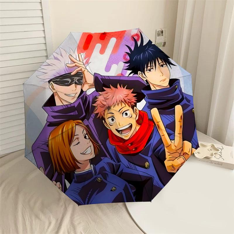 1PC Jujutsu Kaisen anime characters Umbrella-8-Rib Reinforced, Automatic Open, Lightweight & Durable, Cute Fashion Accessory for Outdoor-P2687