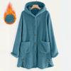 Women's Double-Faced Fleece Comfortable Loose One-Piece Pocket Sweatshirt