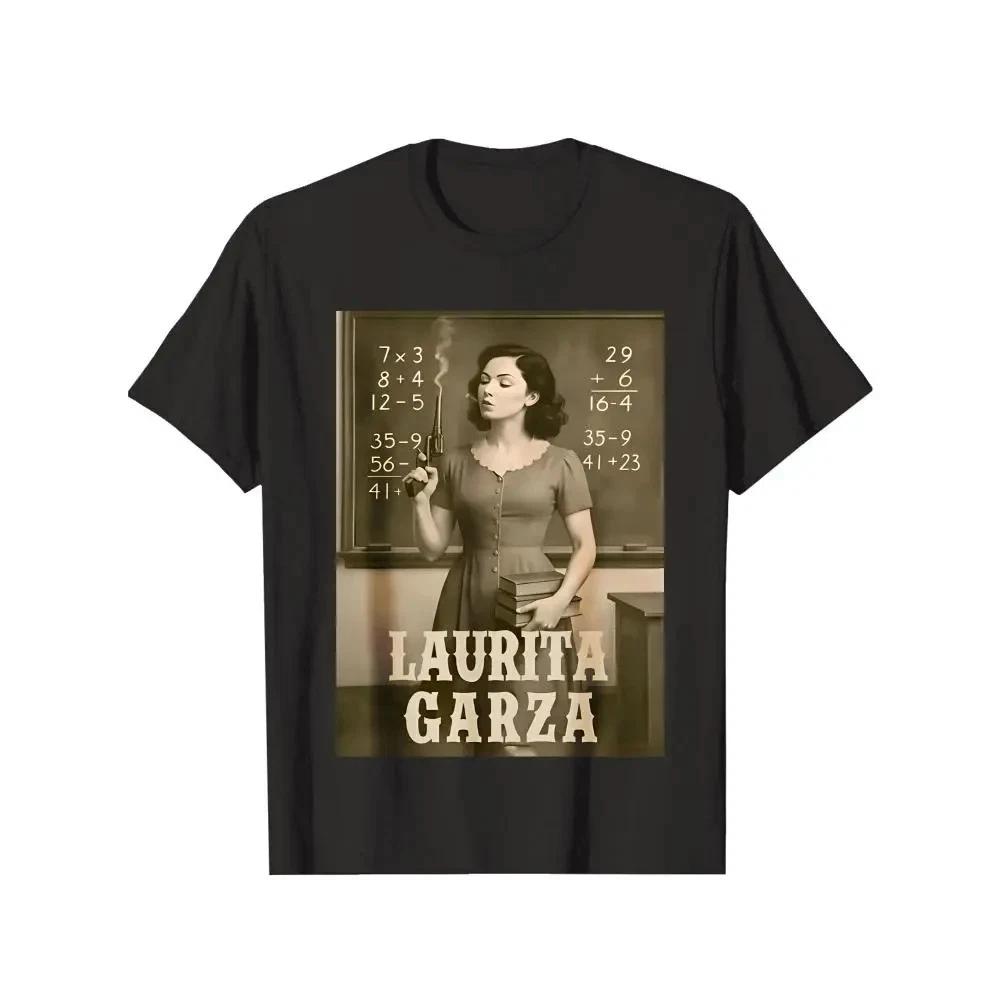 Черная футболка Laurita Garza Винтажная Учитель Курит Математический Класс Принт Повседневная