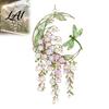 Clear Acrylic Floral Ornament Stained Glass Style Flower Suncatcher Lily of The Valley Dragonfly Window Home Office Living Room Decoration